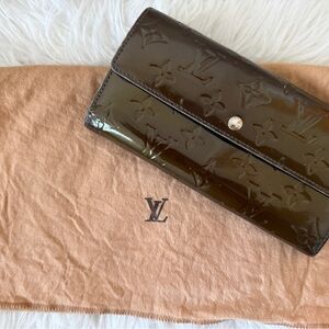 Louis Vuitton Dark Brown Embossed Wallet